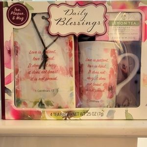 Daily Blessings Tea, Mug & Plaque Set